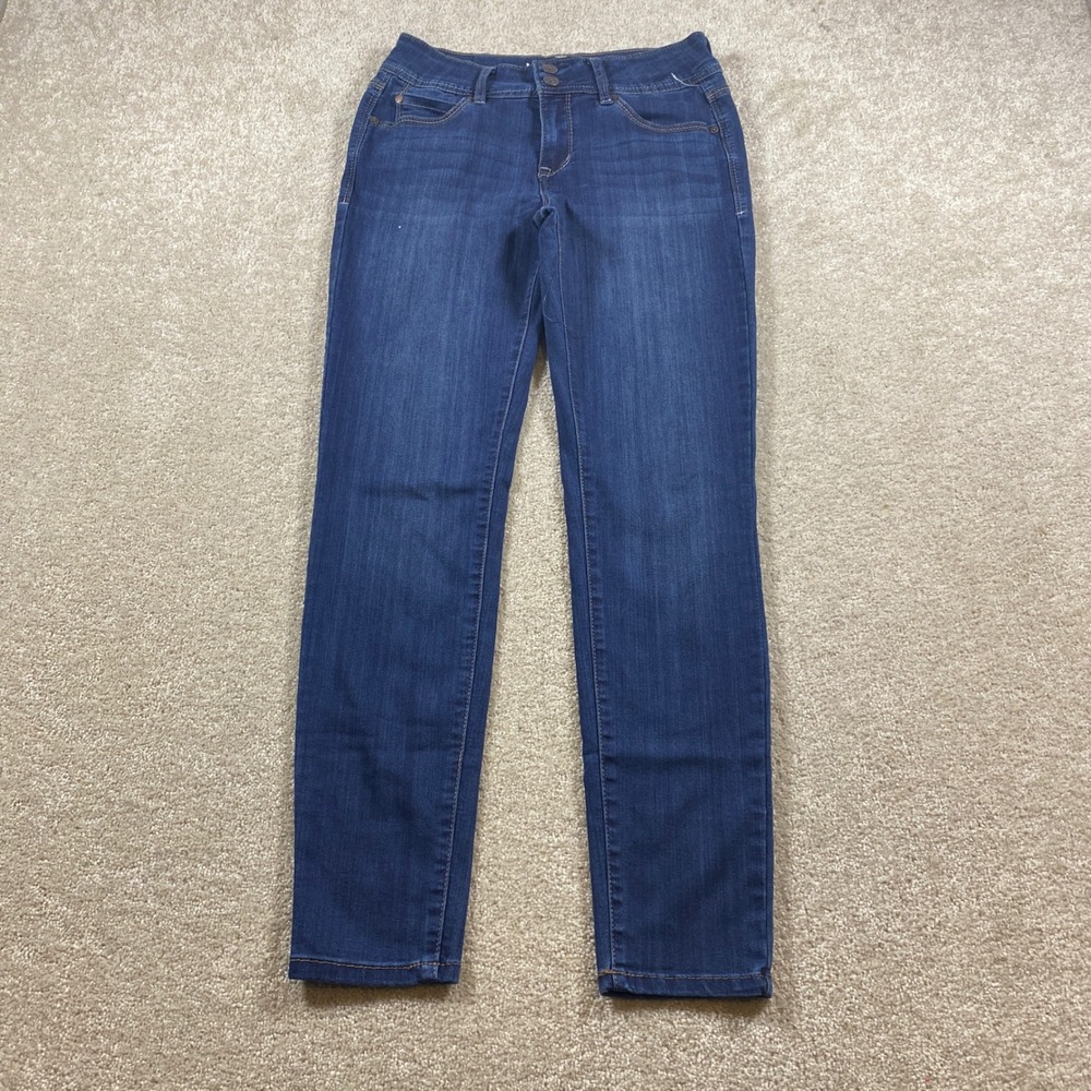 WallFlower Ultra Fit Jeans Womens 7 Reg Blue Skinny Mid Rise Stretch WBM12400S